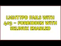 Lighttpd fails with 403 - Forbidden with SELinux enabled