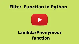 filter function in python How we can use the filter along with lambda let s learn coding with me