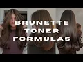 BRUNETTE TONER FORMULAS using redken shades eq