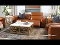 Derrick Leather Power Sofa in Camel