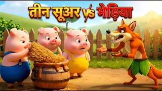 Three Little Pigs Story in Hindi तीन छोटे सूअर  | Bedtime Story in Hindi | FairyTales | कहानियाँ