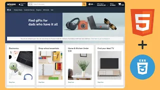 Amazon Clone Using HTML CSS with Media Quires by SoftCode