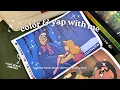 LIVE color with me Cinderella Disney color by numbers using Guangna Languo acrylic markers