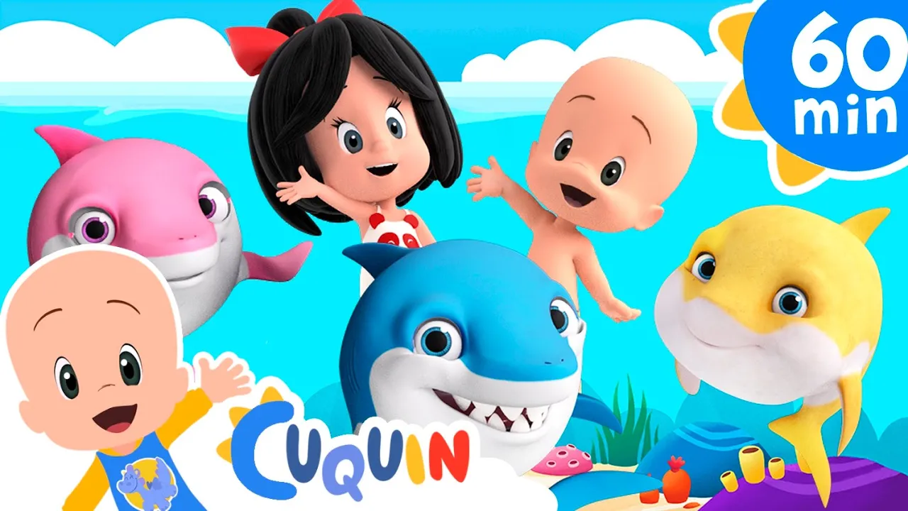 Baby shark ???? and more Nursery Rhymes by Cleo and Cuquin | Children Songs