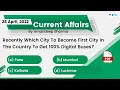 28 April 2022 Daily Current Affairs MCQs by Aman Sir