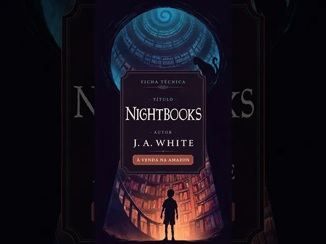 Capa animada do livro Nightbooks, de J. A. White