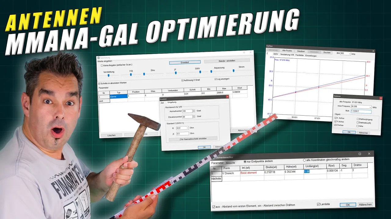 MMANA-GAL 📡 Antennen editieren & optimieren