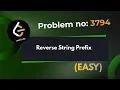 Reverse String Prefix Leetcode 3794 Explanation With Code Java