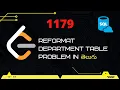 Reformat Department Table Leetcode 1179 in Telugu