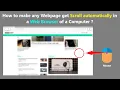How to make any Webpage get Scroll automatically in a Web Browser of a Computer