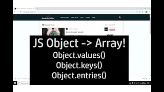 JavaScript Object to Array using Object values Object keys and Object entries