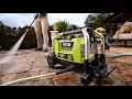 RYOBI 1900 PSI 1 2 GPM Electric Power Washer vs Concrete Stains