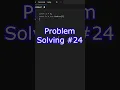 Problem solving question of