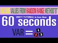 Unity Exclude values from Random Range Method B Tutorial in less than 1 Minute