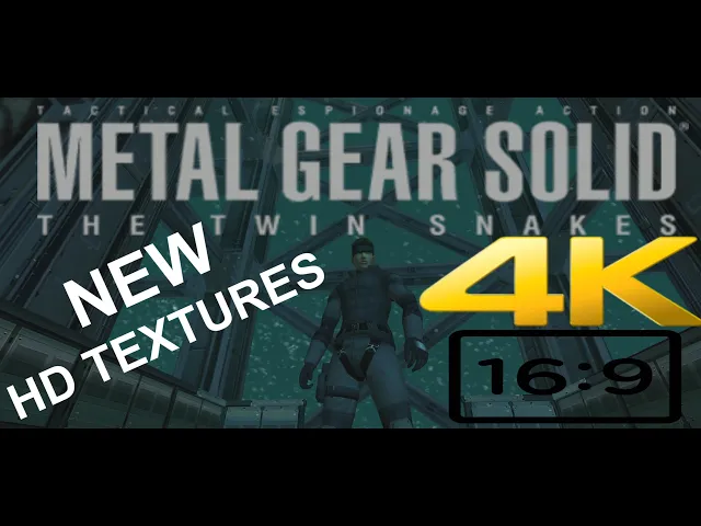 MGS: Twin Snakes (full game) NEW upscaled HD textures 4K60fps + 16:9 (Part 1 of 2) [no commentary]