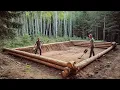 Lagu Two Men Build a LOG CABIN in the Forest | Start to Finish by @lifeinthesiberianforest1