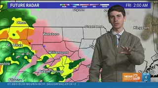 10 PM Rain showers and wintry weather in forecast