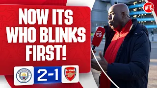 now its who blinks first robbie man city 2 1 arsenal