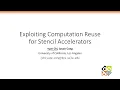 Exploiting Computation Reuse for Stencil Accelerators