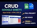 CRUD Google Sheets with Apps Script HTML CSS JavaScript Full Project