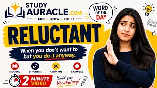 Reluctant Meaning in English Word of the Day Learn in 2 Minutes