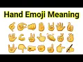 Hand Emoji Meaning Hand Gesture Ka Matlab