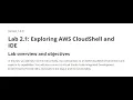 23110229 Tran Anh Huy Lab 2 1 Exploring AWS CloudShell and an IDE CloudComputing AWS
