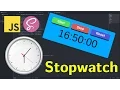 Create a simple STOPWATCH TIMER in JavaScript CSS SCSS