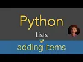Python Lists - adding items