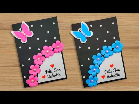 Download MP3 Linda tarjeta para el día del amor y la amistad🌼 Beautiful Handmade Valentine day card 🥰San Valentín