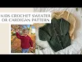 Modern Ribbed Crochet Sweater Pattern For Babies and Children