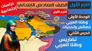 A2 دراسات اجتماعية الصف السادس الترم الاول الوحدة الاولى الدرس الثاني تضاريس وطننا العربي 
