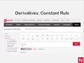 Derivatives Constant Rule
