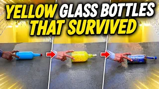 Yellow Glass Bottle Compilation Rolling Downstairs Without Breaking