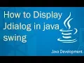 how to use jdialog in java swing