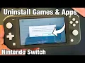 Nintendo Switch How to Uninstall Delete Games Apps