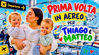 PRIMA VOLTA IN AEREO PER THIAGO E MATTEO 😱