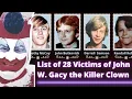 List of 28 Identified Victims of John Wayne Gacy the Killer Clown