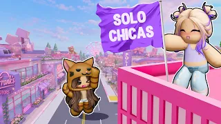 Construimos un BARRIO SOLO PARA CHICAS en Brookhaven Roblox con Mandarina