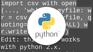 Create a csv file with values from a Python list