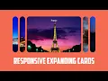 Responsive Expanding Cards Using HTML CSS And JavaScript CSS Responsive Cards