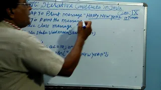 class 9 Iterative constructs in Java part 3