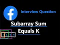 Subarray som is gelijk aan K - Prefix sommen - Leetcode 560 - Python