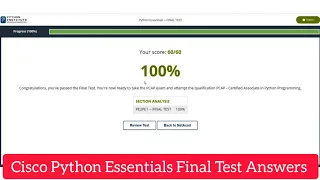 Cisco Python Essentials Final Test Answers Python Essentials - Final Test Answers