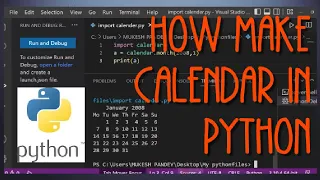 How To Make Calendar In Python Just In Three Lines OF Code
