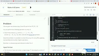 Make A-B Same codechef solution