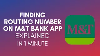 How To Find Routing Number On M T Bank App In 2024