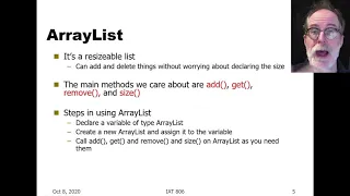 IAT806 Lecture 6 Objects and Array List