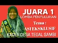 Lagu JUARA 1 LOMBA PENYULUHAN ASI ESKLUSIF/ KADER POSYANDU DALAM RANGKA JAMBORE KADER PUSKESMAS TAHUNAN