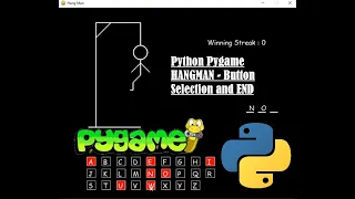 Hangman - Final Button Selection Python Pygame Module Programming Beginners
